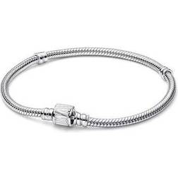 Pandora Marvel Logo Clasp Snake Chain Bracelet - Enamel/Sterling Silver/White