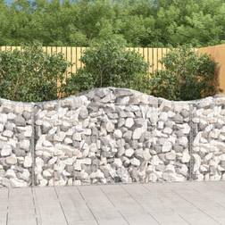 vidaXL Cesti Gabbioni Ad Arco 18 pz 200x50x100/120 cm Ferro Zincato