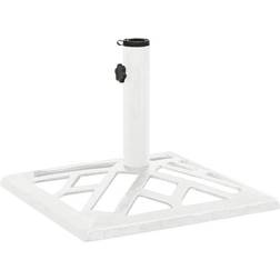 vidaXL Parasolfod 44x44x31 støbejern hvid