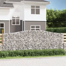 vidaXL Cesti Gabbioni Ad Arco 6 pz 400x50x140/160 cm Ferro Zincato