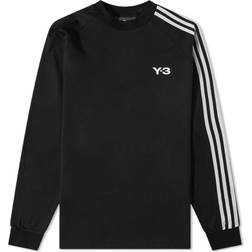 Y-3 3 Stripes Long-Sleeve T-shirt - Black/Off White