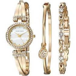 Anne Klein Watch and Bracelet Set AK/1868GBST