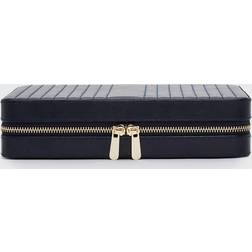 Wolf Maria Quilted Zip Jewelry Case NAVY