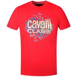 Cavalli Class Gradien Scales Design LogoT-shirt - Red