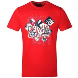 Cavalli Class Diamond Window of Tiger Design T-shirt - Red