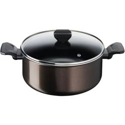 Tefal Faitout 24 cm + Couvercle Antiadhésif Noir