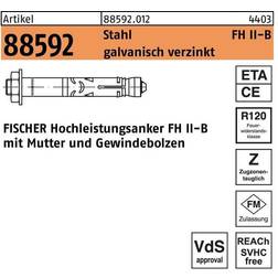 Fischer Baubeschläge + Holzverbinder, Hochleistungsanker R 88592 FH II 28/