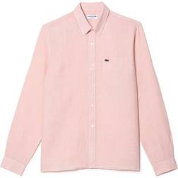 Lacoste Chemise Regular Fit En Lin Taille - Rose Pale