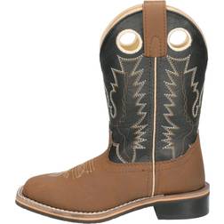 Smoky Mountain Boots Childrens Blaze Stitched Design Rubber Sole Square Toe - Brown/Black