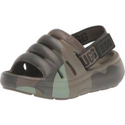 UGG Boys Green Camouflage Logo Sandals USA