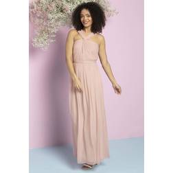 Roman Bead Embellished Halterneck Maxi Dress