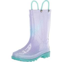 Western Chief Girls' Glitter Ombre Lighted PVC Boots