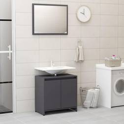 vidaXL Bathroom Set High Gloss Engineered