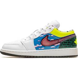 Jordan Air 1 Low GS 'Old School Gaming' - White Kid's