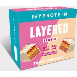 Myprotein Barre Protéinée À Couches - 6 x 60 g Vanilla Birthday Cake