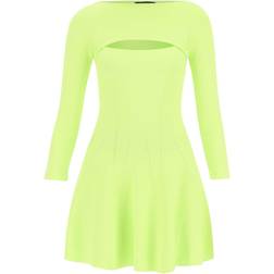 DSquared2 Cutout Dress - Neon Green