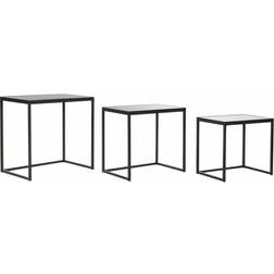 Dkd Home Decor Juego De 3 Mesitas Negro 58 x 36.5 x 53.5 cm Mesa nido