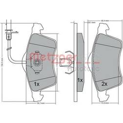 Metzger Bremsbeläge vorne VW Transporter T4