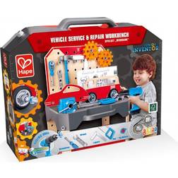 Hape Junior Inventor Vehicle Service & Repair Workbench 71pcs