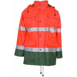 Planam Warnschutz Parka orange/grün