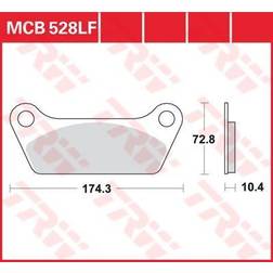 TRW Lucas Bremsbeläge organisch MCB528 174,3x72,8x10,4mm