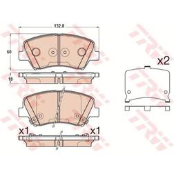 TRW Kit Pastiglie Freno GDB3552 Hyundai Veloster