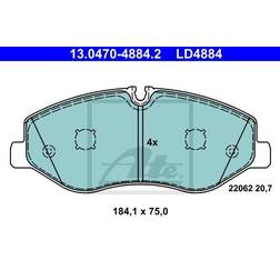 ATE Jarrupalat Mercedes-Benz 13.0470-4884.2