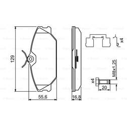 Bosch Remblokkenset Low-Metallic 0 986 494 656