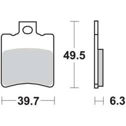 TRW Lucas Bremsbeläge organisch MCB674 39,7x49,5x6,3mm