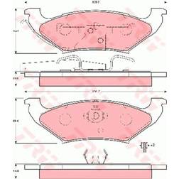 TRW Bremsbelagsatz, Scheibenbremse Hinterachse GDB4045
