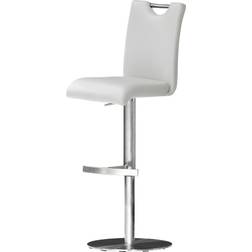 MCA Furniture Baarituoli Domo Pyöreä Keinonahka Valkoinen Teräs