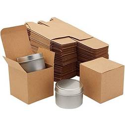 Juvale 100 kraft paper gift box wrapping brown cupcake container for party favor, 3x3x3