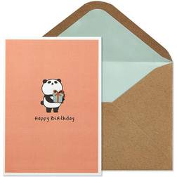 Panda with Present Birthday Card