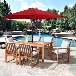 Alaterre Furniture Weston Umbrella Patio Dining Set