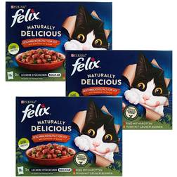 Felix Naturally Delicious 20 x 80 g Alimento Umido Per Gatti