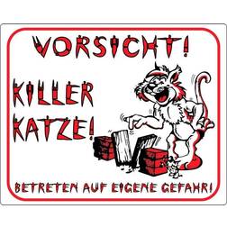 Nobby Warntafel "Vorsicht! Killer Katze"