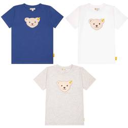 Steiff Kortärmad T-shirt För Pojkar - Ljus Vit