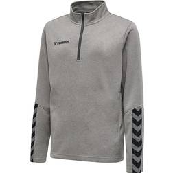 Hummel Authentic Half-Zip Sweatshirt Kinder grey melange 128