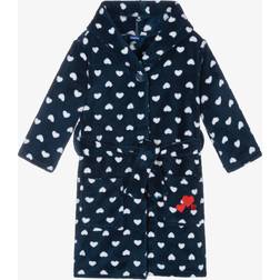 Playshoes Fleece Badjas Met Capuchon - Bleu