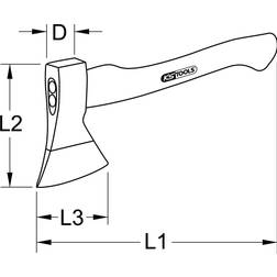 KS Tools 140.2062 Handbeil 600g Fällaxt