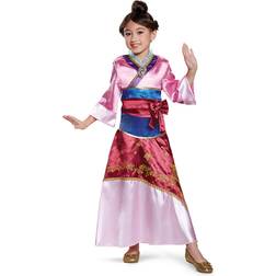 Disguise Mulan Deluxe Kostuum Roze Medium 7-8