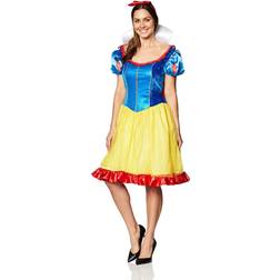 Disguise Disney Deluxe Sassy Sneeuwwitje Kinderkostuums Geel Rood Blauw S 4-6 VS