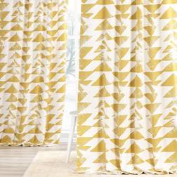 Exclusive Fabrics & Furnishings Half Price Drapes Modern Triangular Geometric Curtains 84 Inches 127x213.36cm