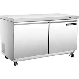 Cold 48 W 2 Door Freezer, 11.1 Cu Ft, Steel Gray, Silver