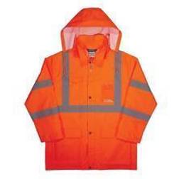 Ergodyne GloWear 8366 Lightweight High-Visibility Zipper with Buttons Rain