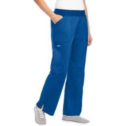 Cherokee Plus Women's Mid-Rise Straight-Leg Pull-On Pant Scrubs in Royal Size XL