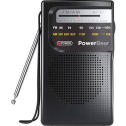 PowerBear Powerbear portable radio am/fm 2aa