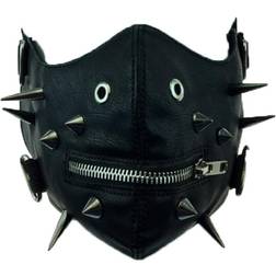 Horror-Shop Sado Punk Halbmaske mit Spikes