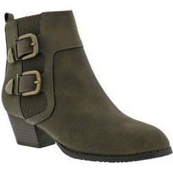 Ros Hommerson Wide Width Women's Raya Booties in Olive Size W