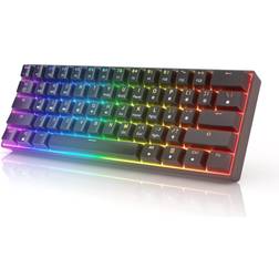 HK Gaming GK61 Mechanical Keyboard 60 RGB Rainbow LED Backlit